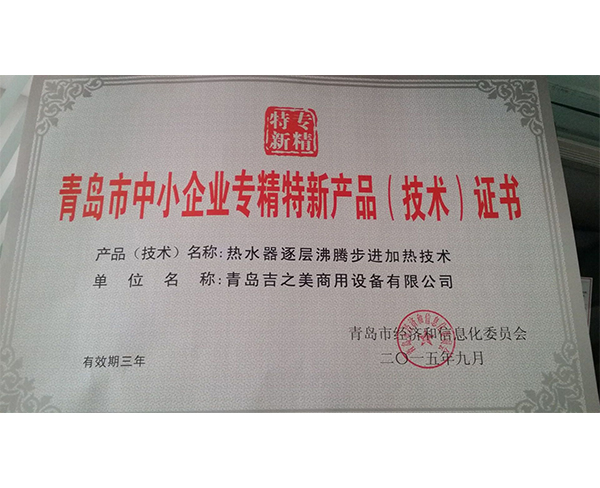 专精特新证书