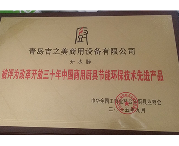 改革开放三十年中国商用厨具环保